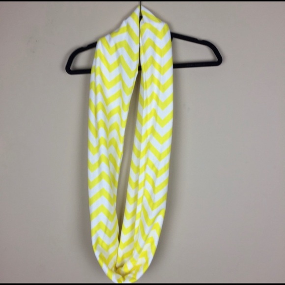 3/$15: Yellow and White Infinity Scarf - Picture 2 of 3